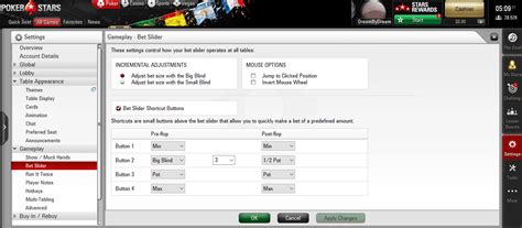 pokerstars bet slider|Optimization of tables at PokerStars .
